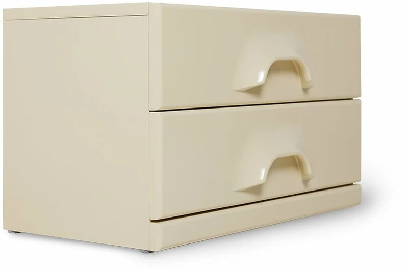 Commode 2 tiroirs crème - HKLIVING