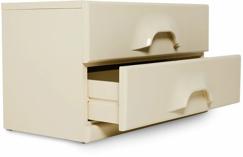 Commode 2 tiroirs crème - HKLIVING