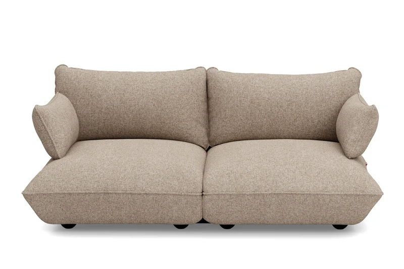 Canapé 3 places en polyester recyclé marron 210,5x108x90 cm cm Sumo Bouclé - Fatboy