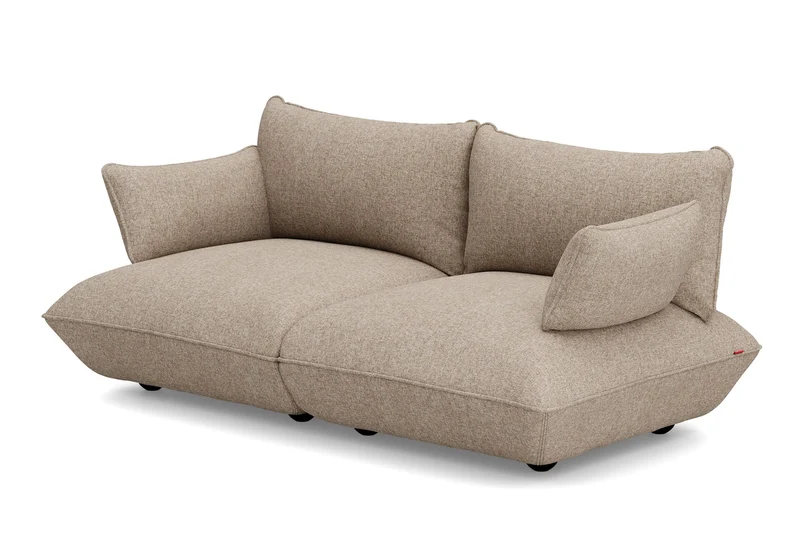 Canapé 3 places en polyester recyclé marron 210,5x108x90 cm cm Sumo Bouclé - Fatboy