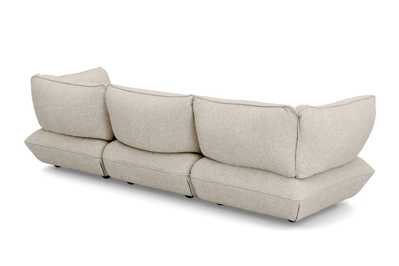 Canapé 4 places en polyester recyclé beige 301x108x90 cm Sumo Bouclé - Fatboy