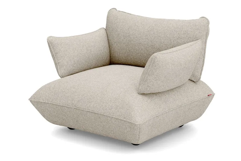 Fauteuil en polyester recyclé beige 114x108x90 cm Sumo Bouclé - Fatboy