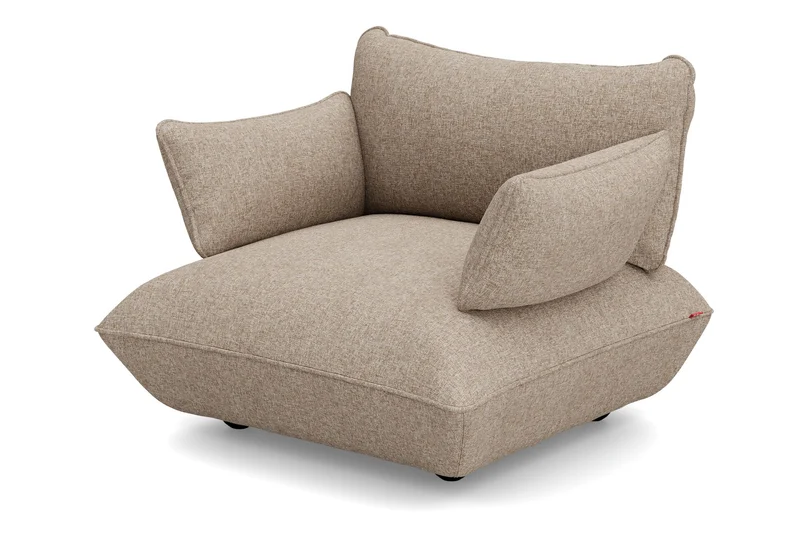 Fauteuil en polyester recyclé marron 114x108x90 cm Sumo Bouclé - Fatboy