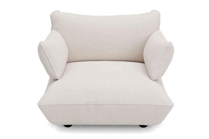 Fauteuil en polyester recyclé crème 114x108x90 cm Sumo Bouclé - Fatboy