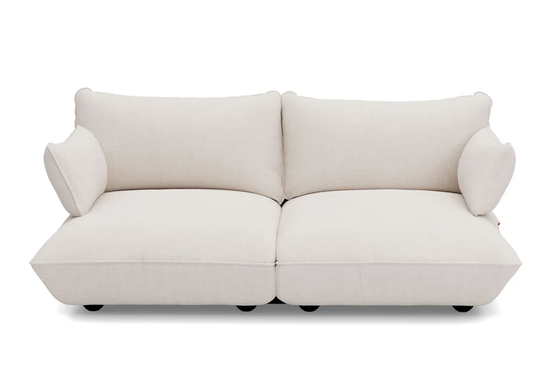 Canapé 3 places en polyester recyclé crème 210,5x108x90 cm cm Sumo Bouclé - Fatboy