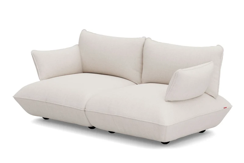Canapé 3 places en polyester recyclé crème 210,5x108x90 cm cm Sumo Bouclé - Fatboy