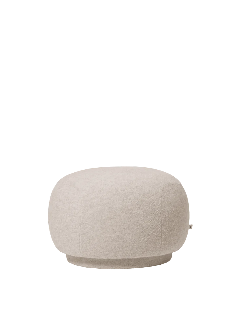 Pouf rond en alpaga doux beige naturel 60 cm Rico - Ferm Living