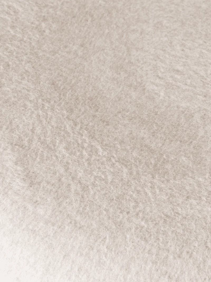 Pouf rond en alpaga doux beige naturel 60 cm Rico - Ferm Living