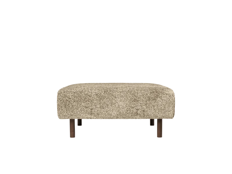 Ottoman en velours poppy beige et noir Dase - Ferm Living