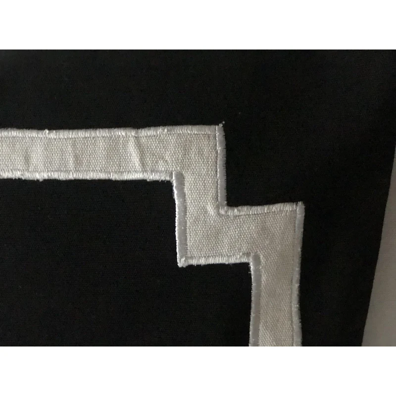 Black Monogram Pillow, Black Bed Throw Pillow