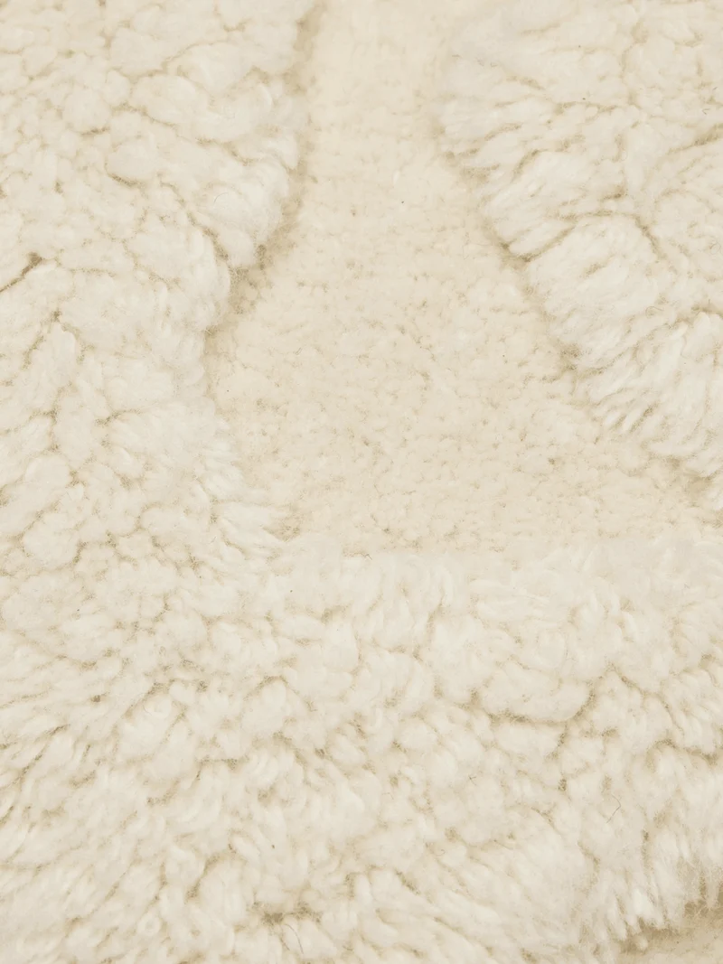 Coussin carré en laine tufté blanc 50 x 50 cm Rime - Ferm Living