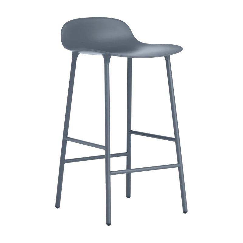 Tabouret de bar en acier et pp bleu 65 cm Form - Normann Copenhagen