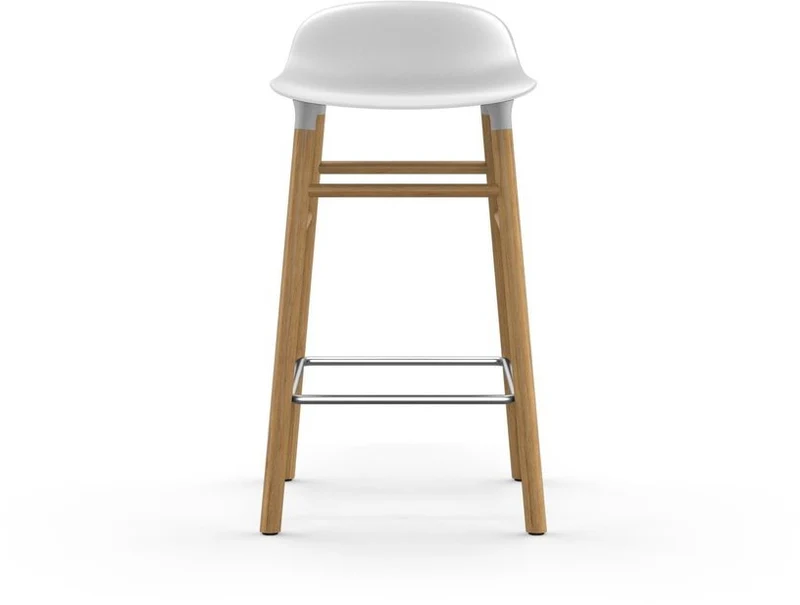 Tabouret de bar en chêne naturel et pp blanc 65 cm Form - Normann Copenhagen