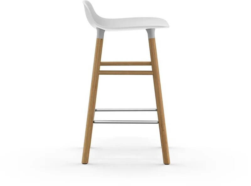 Tabouret de bar en chêne naturel et pp blanc 65 cm Form - Normann Copenhagen