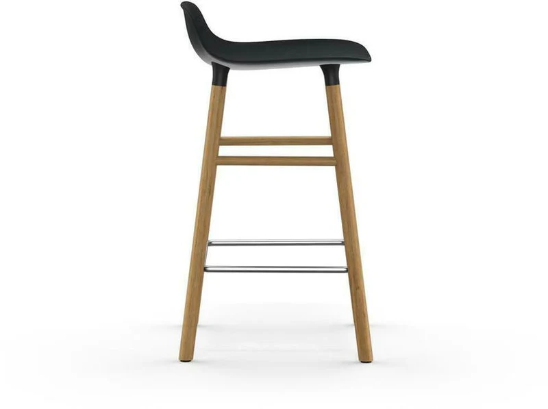 Tabouret de bar en chêne naturel et pp noir 65 cm Form - Normann Copenhagen