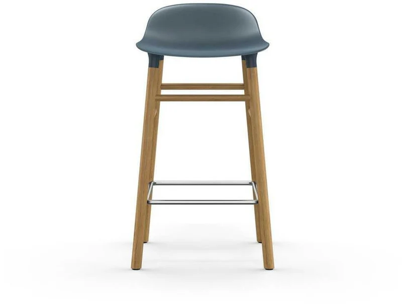 Tabouret de bar en chêne naturel et pp bleu 65 cm Form - Normann Copenhagen