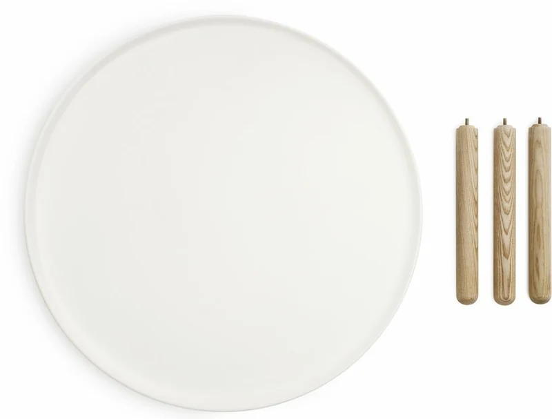 Table d'appoint blanche et frêne S Tablo blanc - Normann Copenhagen