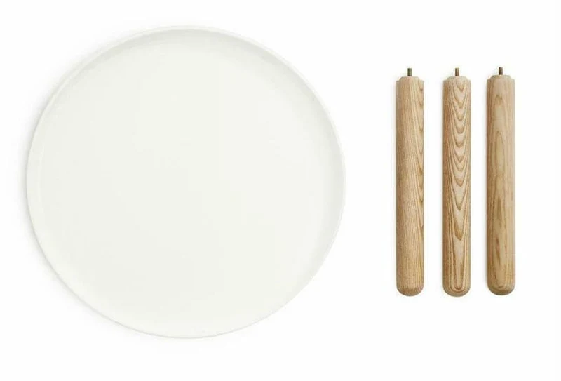 Table d'appoint blanche et frêne S Tablo blanc - Normann Copenhagen