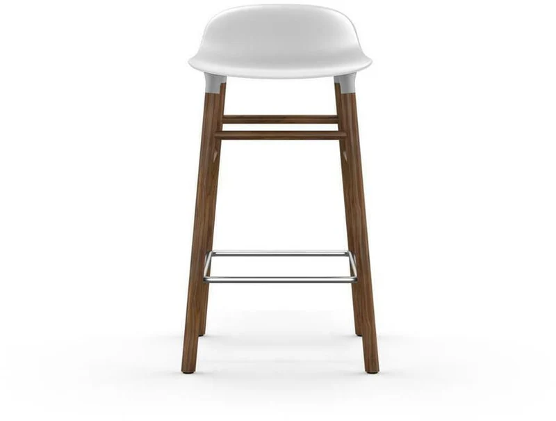 Tabouret de bar en noyer naturel et pp blanc 65 cm Form - Normann Copenhagen