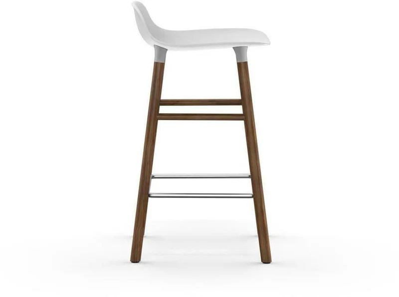 Tabouret de bar en noyer naturel et pp blanc 65 cm Form - Normann Copenhagen
