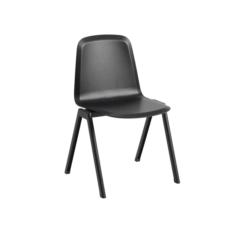 Chaise en hêtre noir et acier noir Brink - Muuto