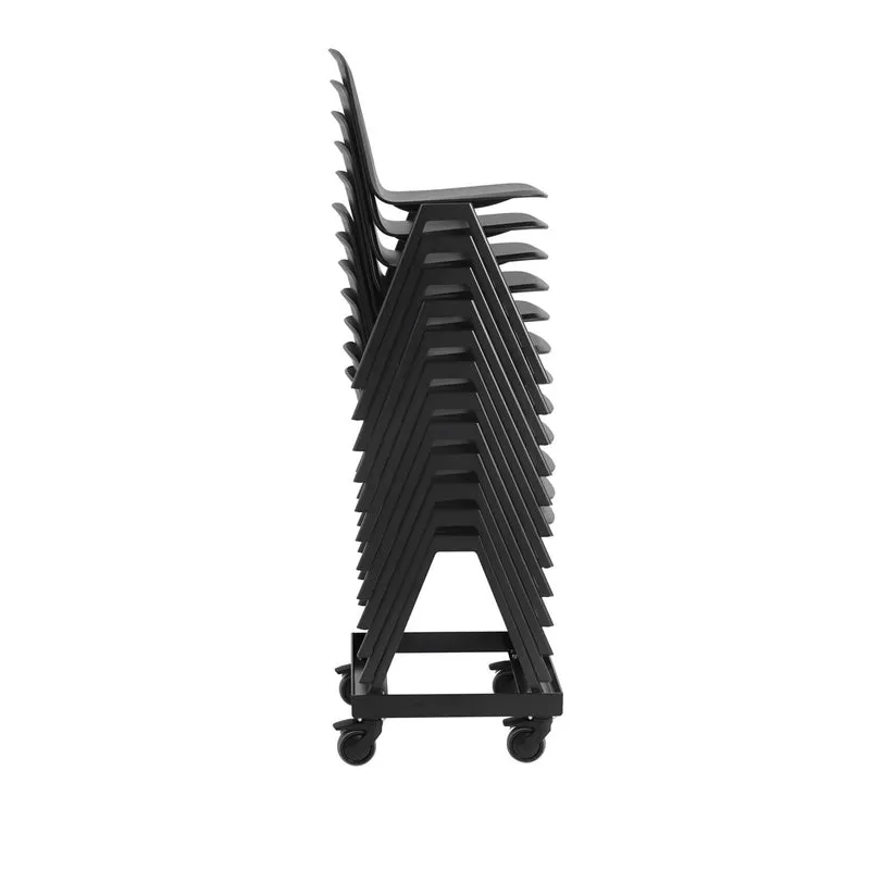 Chaise en hêtre noir et acier noir Brink - Muuto