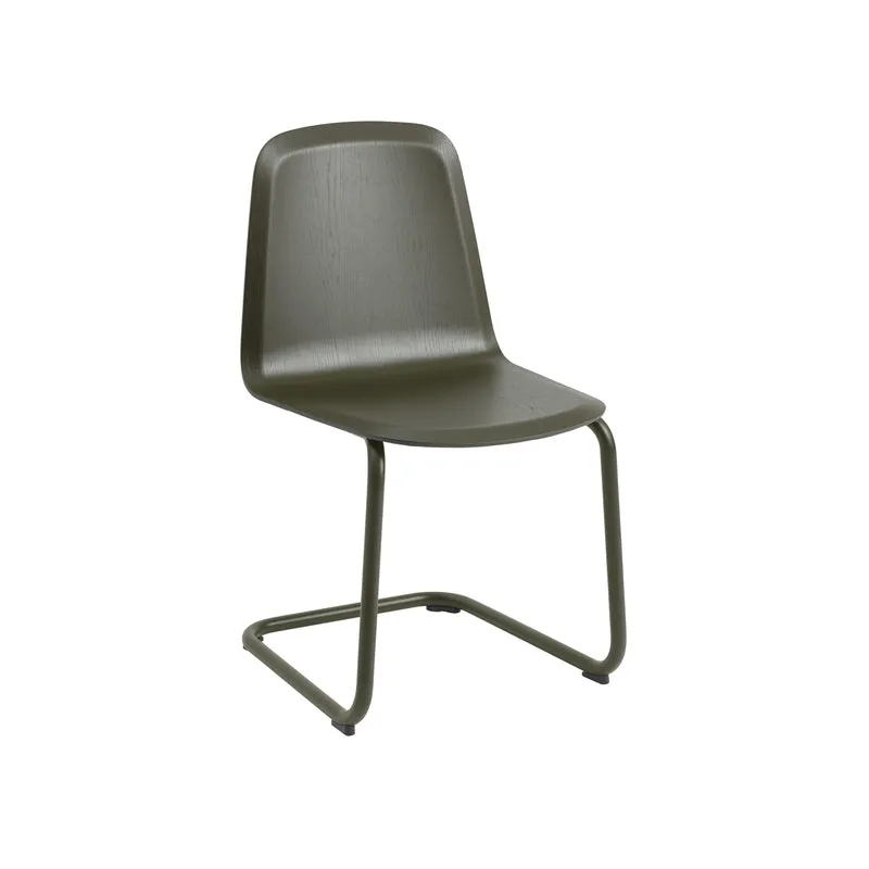 Chaise en hêtre vert foncé et acier vert foncé Brink - Muuto