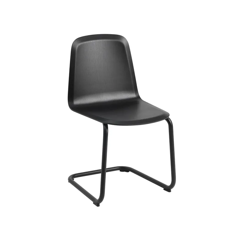 Chaise en hêtre noir et acier noir Brink - Muuto