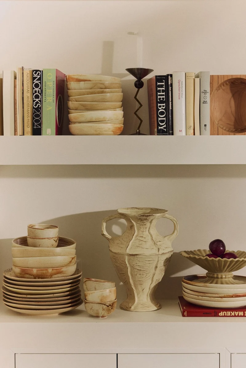 Bol en porcelaine crème et marron 250ml Rustique - HKLIVING