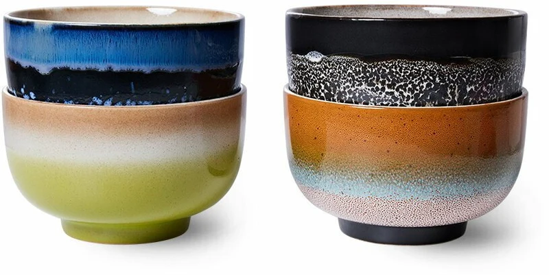 Bols à nouilles Groovy (lot de 4) - HKliving