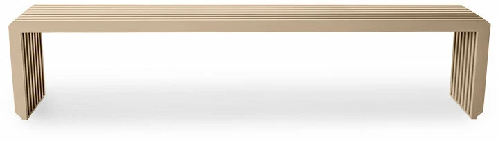 Banc à lattes en bois sunkaï beige 160 x 27 x 35 cm - HKliving