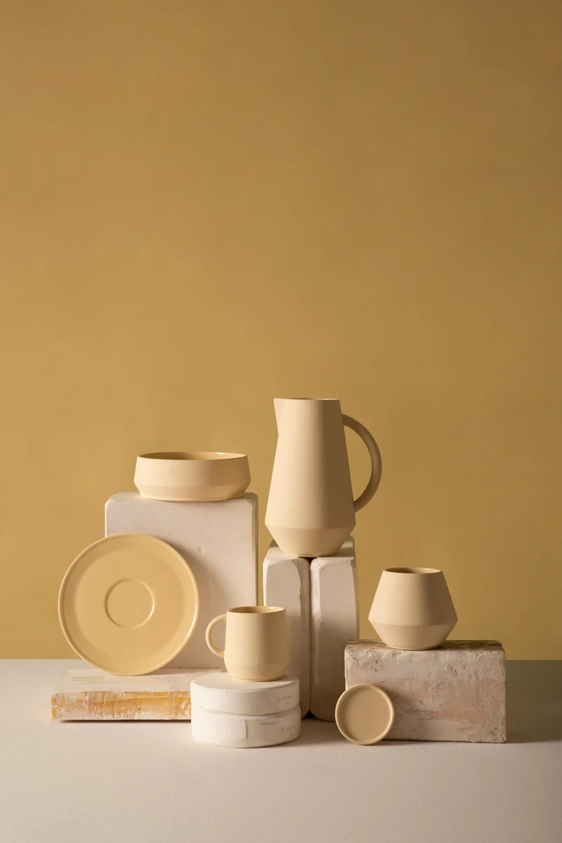 Bol à soupe en céramique jaune Unison - Schneid Studio