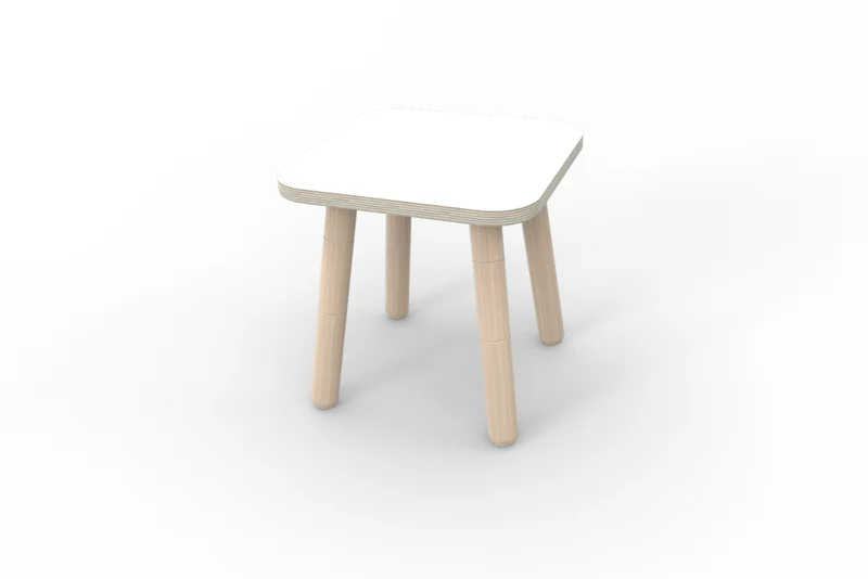 Pure Position Kinderhocker growing table Reinweiss
