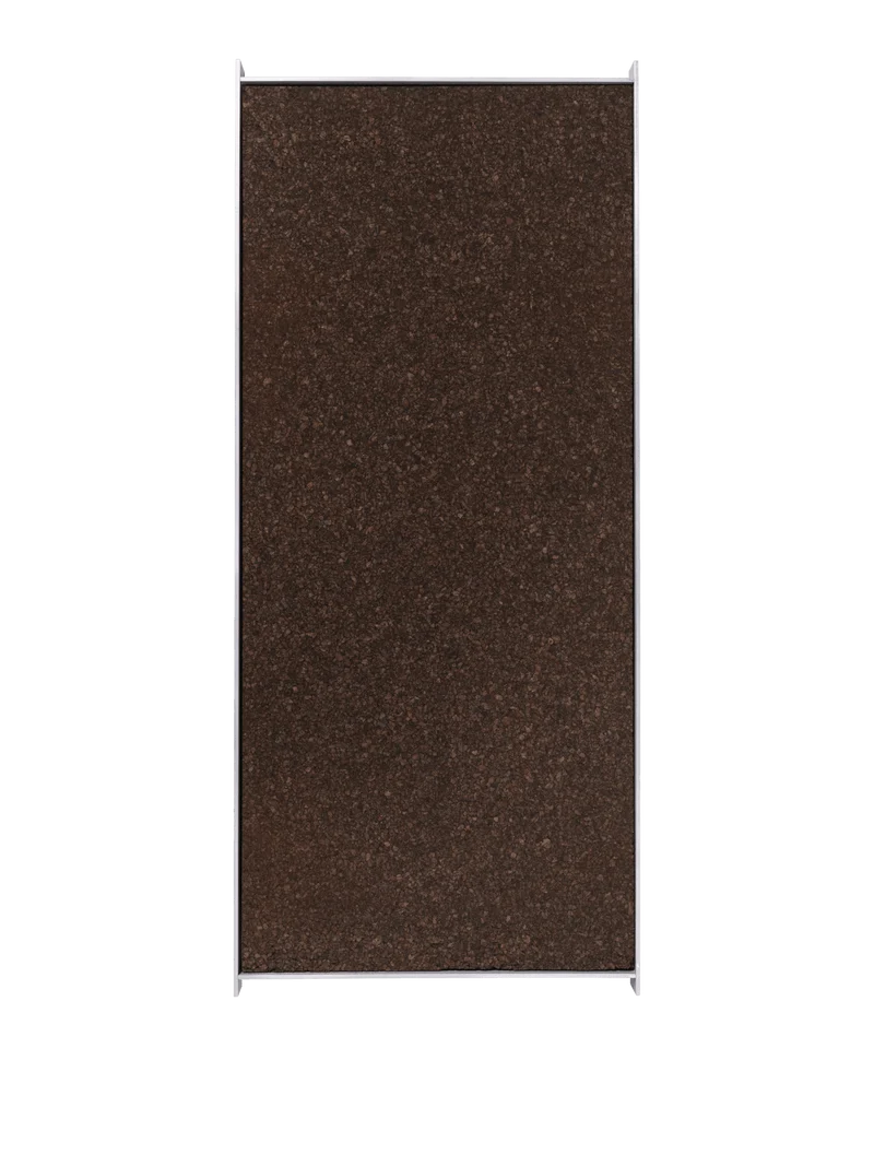Tableau d'affichage mural rectangulaire en liège foncé et aluminium brossé 45 x 5 x 104 cm Lager - Ferm Living