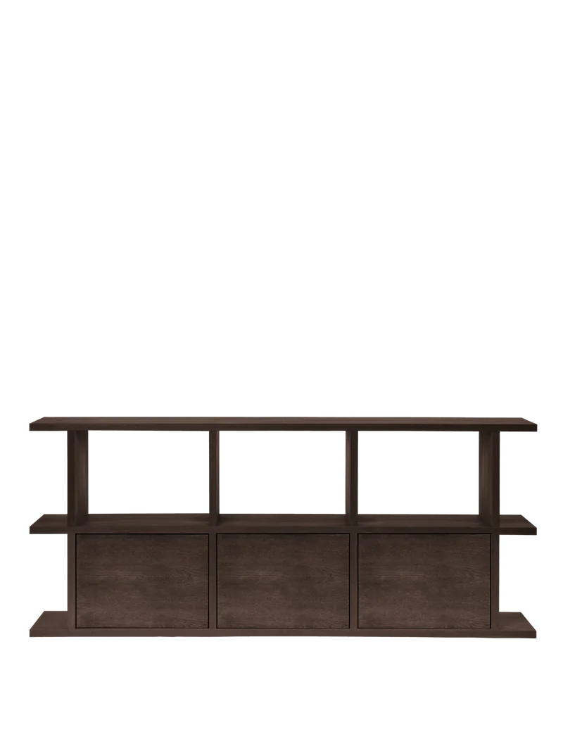 Bibliothèque en chêne teinté foncé vernis 170 x 30 x 72 cm Kona - Ferm Living