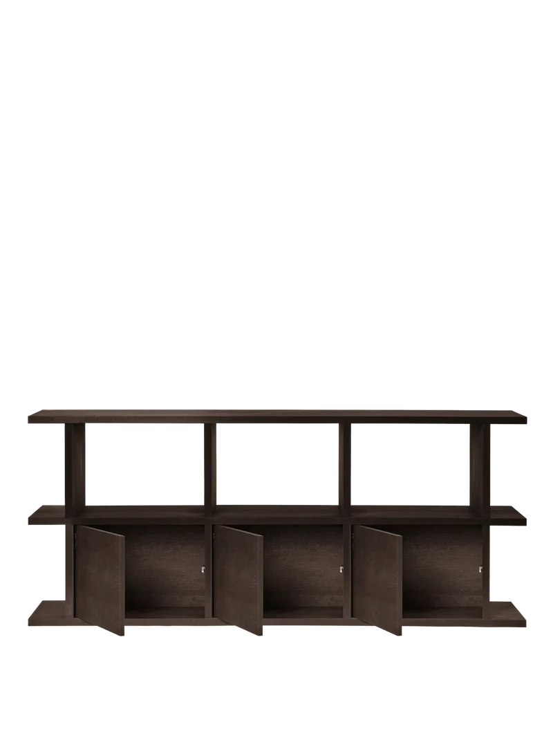 Bibliothèque en chêne teinté foncé vernis 170 x 30 x 72 cm Kona - Ferm Living
