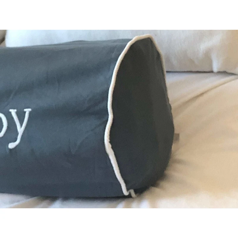 Personalized Gray Cushions, Gray Monogrammed Bolster Pillow Covers