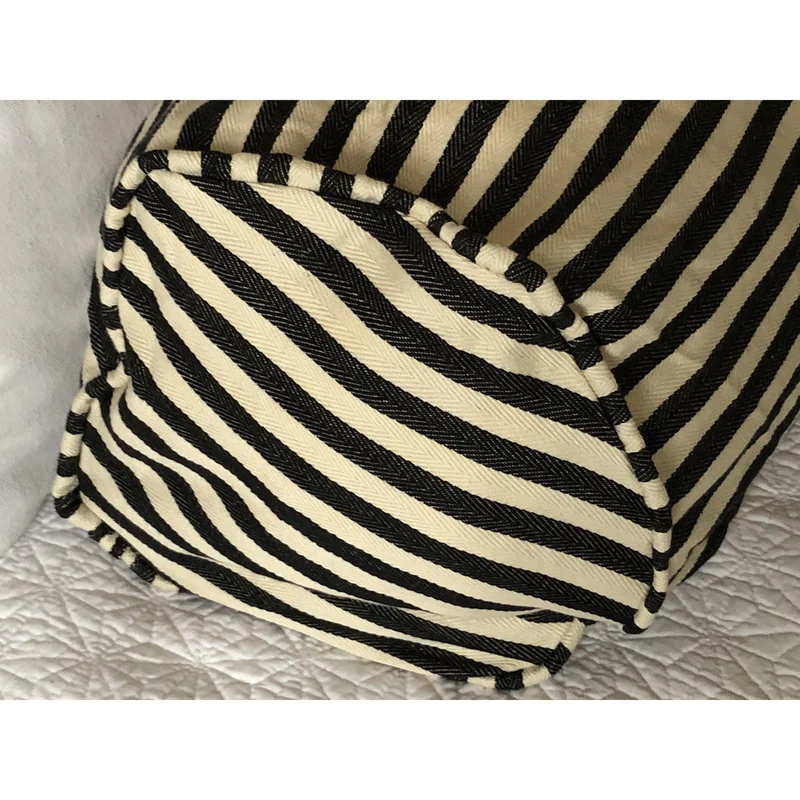 Farmhouse Decorative Pillows, Bolster Ticking Pillow