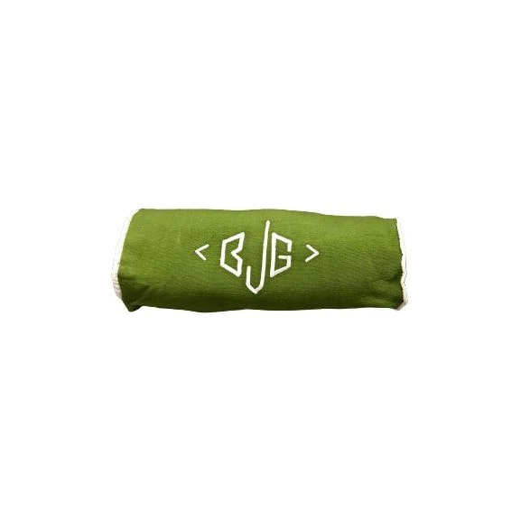Bolster Green Monogram Pillow Cover, Neckroll Bolster Pillows