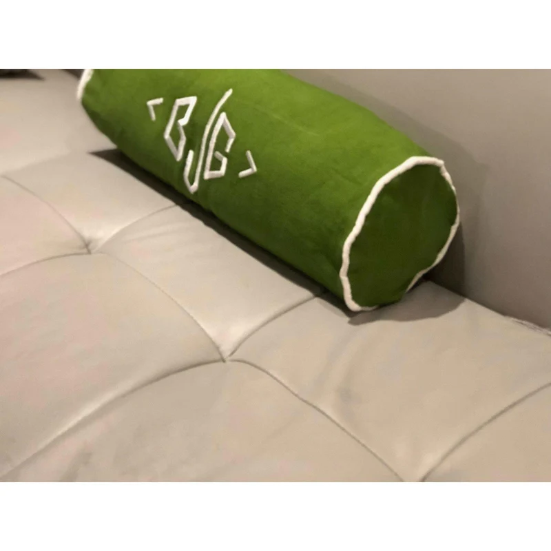 Bolster Green Monogram Pillow Cover, Neckroll Bolster Pillows
