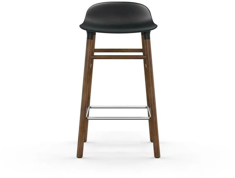 Tabouret de bar en noyer naturel et pp noir 65 cm Form - Normann Copenhagen