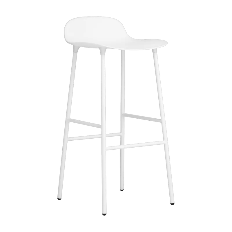 Tabouret de bar en acier et pp blanc 75 cm Form - Normann Copenhagen
