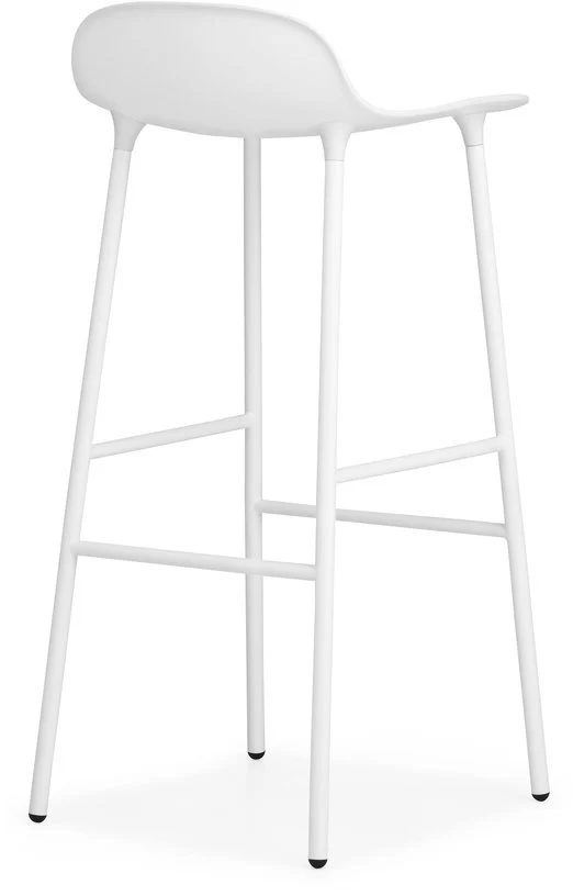 Tabouret de bar en acier et pp blanc 75 cm Form - Normann Copenhagen