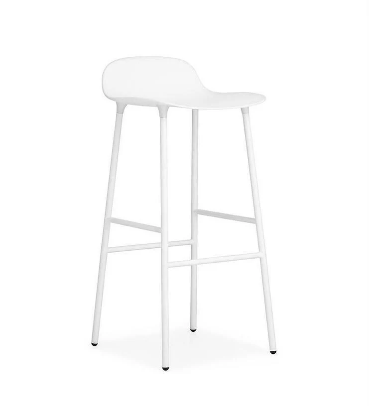 Tabouret de bar en acier et pp blanc 75 cm Form - Normann Copenhagen