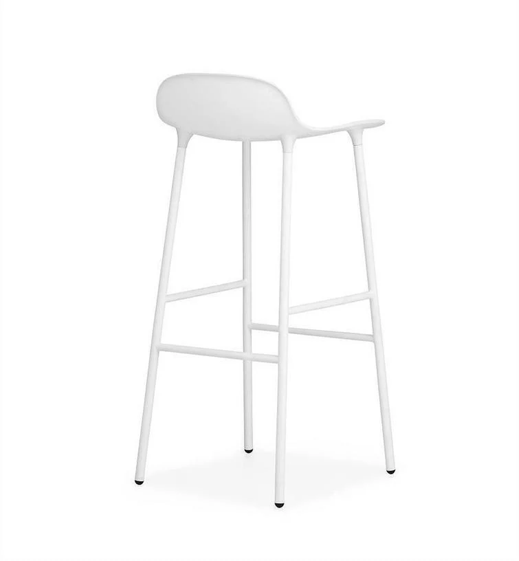 Tabouret de bar en acier et pp blanc 75 cm Form - Normann Copenhagen