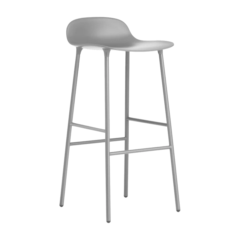 Tabouret de bar en acier et pp gris 75 cm Form - Normann Copenhagen