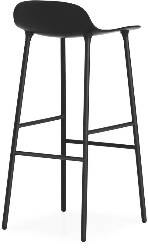 Tabouret de bar en acier et pp noir 75 cm Form - Normann Copenhagen