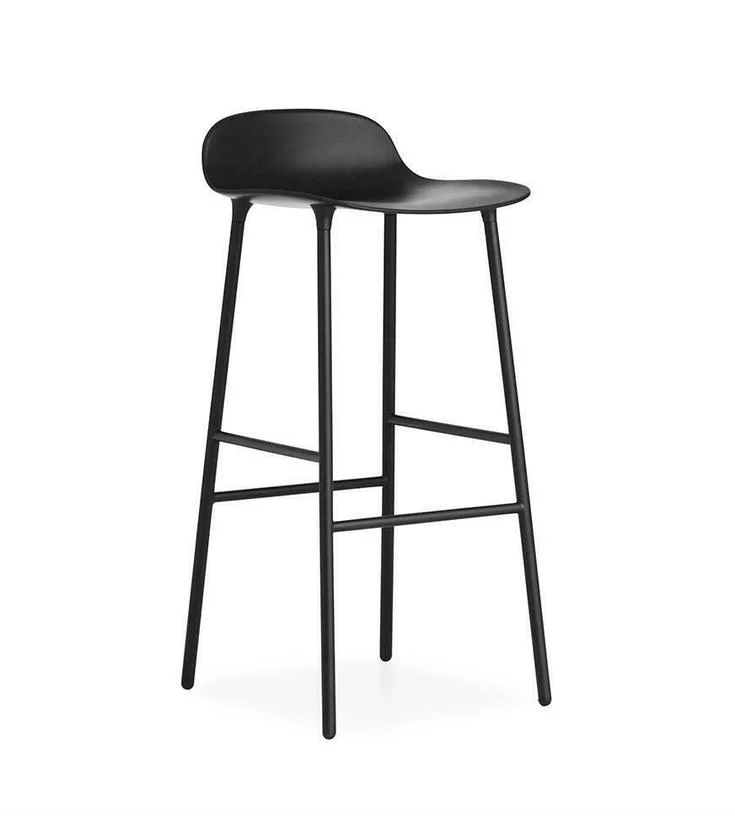 Tabouret de bar en acier et pp noir 75 cm Form - Normann Copenhagen