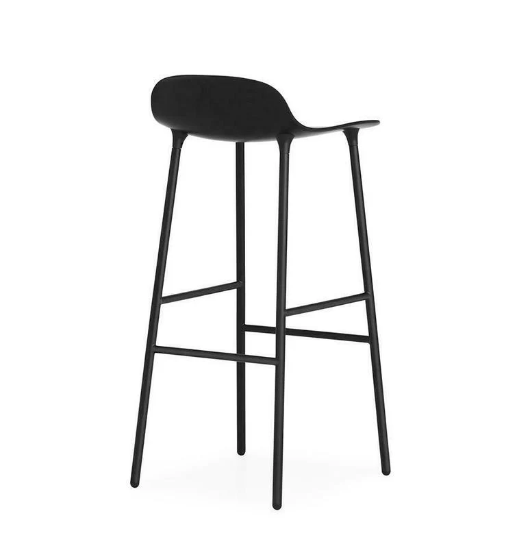 Tabouret de bar en acier et pp noir 75 cm Form - Normann Copenhagen