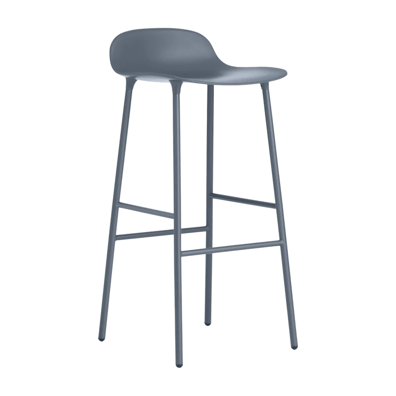 Tabouret de bar en acier et pp bleu 75 cm Form - Normann Copenhagen